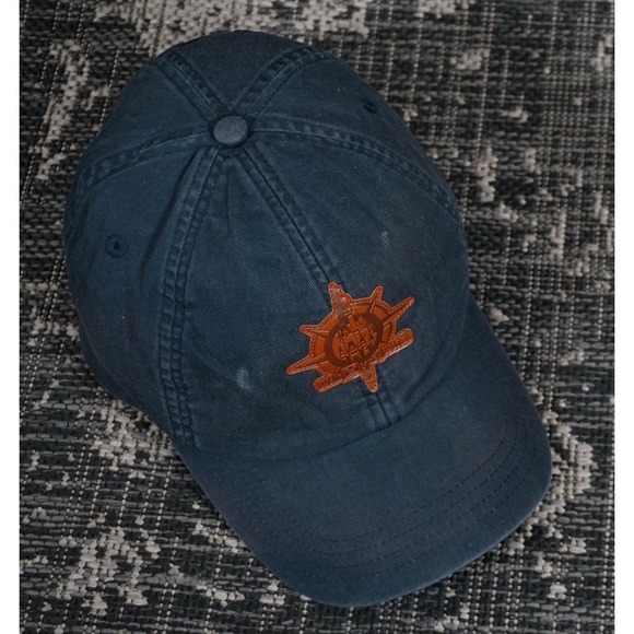 Disney Other - Walt Disney World Strapback Hat Castle Logo‎ Leather Patch Compass Baseball Cap